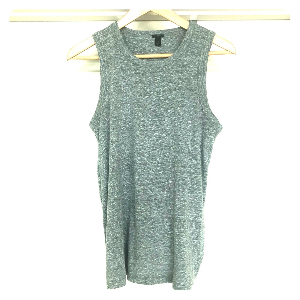 J Crew Tie-back tank top - heather grey